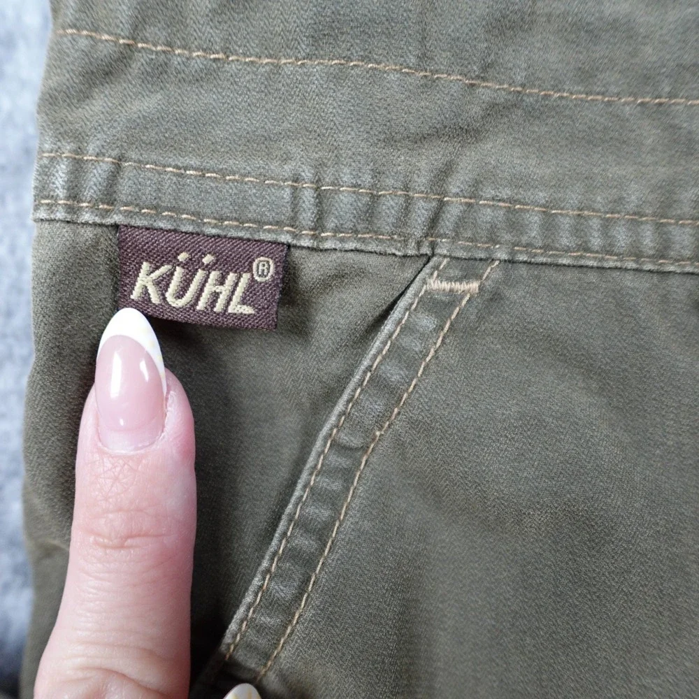 Kuhl Shorts Mens 34 Green KuhlDry Cargo Hiking Outdoor Utility Lightweight Trail